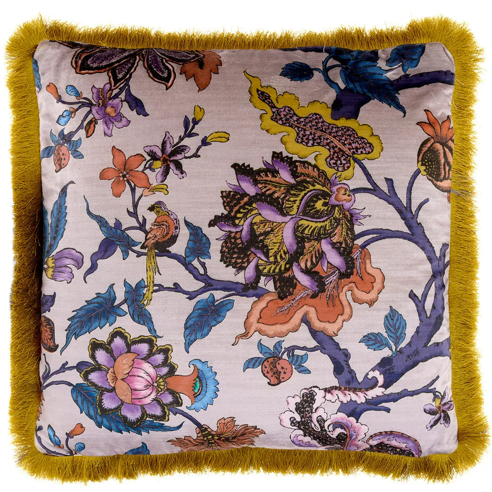 Adhira Printed Feather Cushion Blush