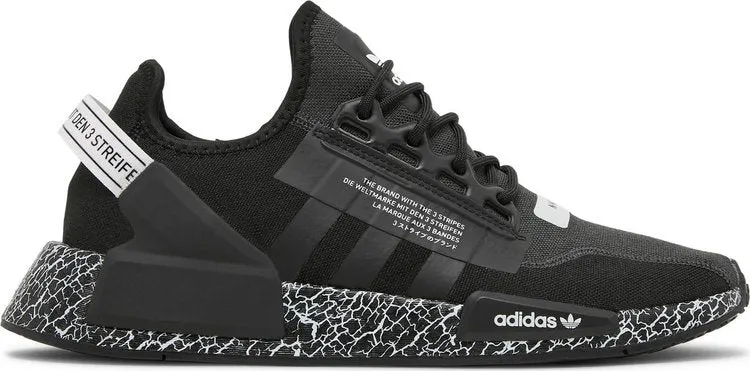 Adidas NMD_R1 V2 'Crackled - Black Carbon' sneakers, black