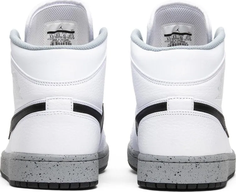 Air Jordan 1 Mid White Cement sneakers, white