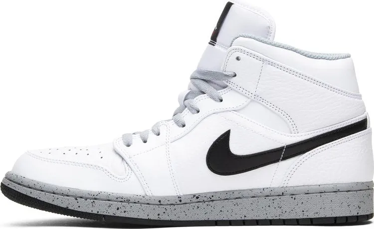 Air Jordan 1 Mid White Cement sneakers, white