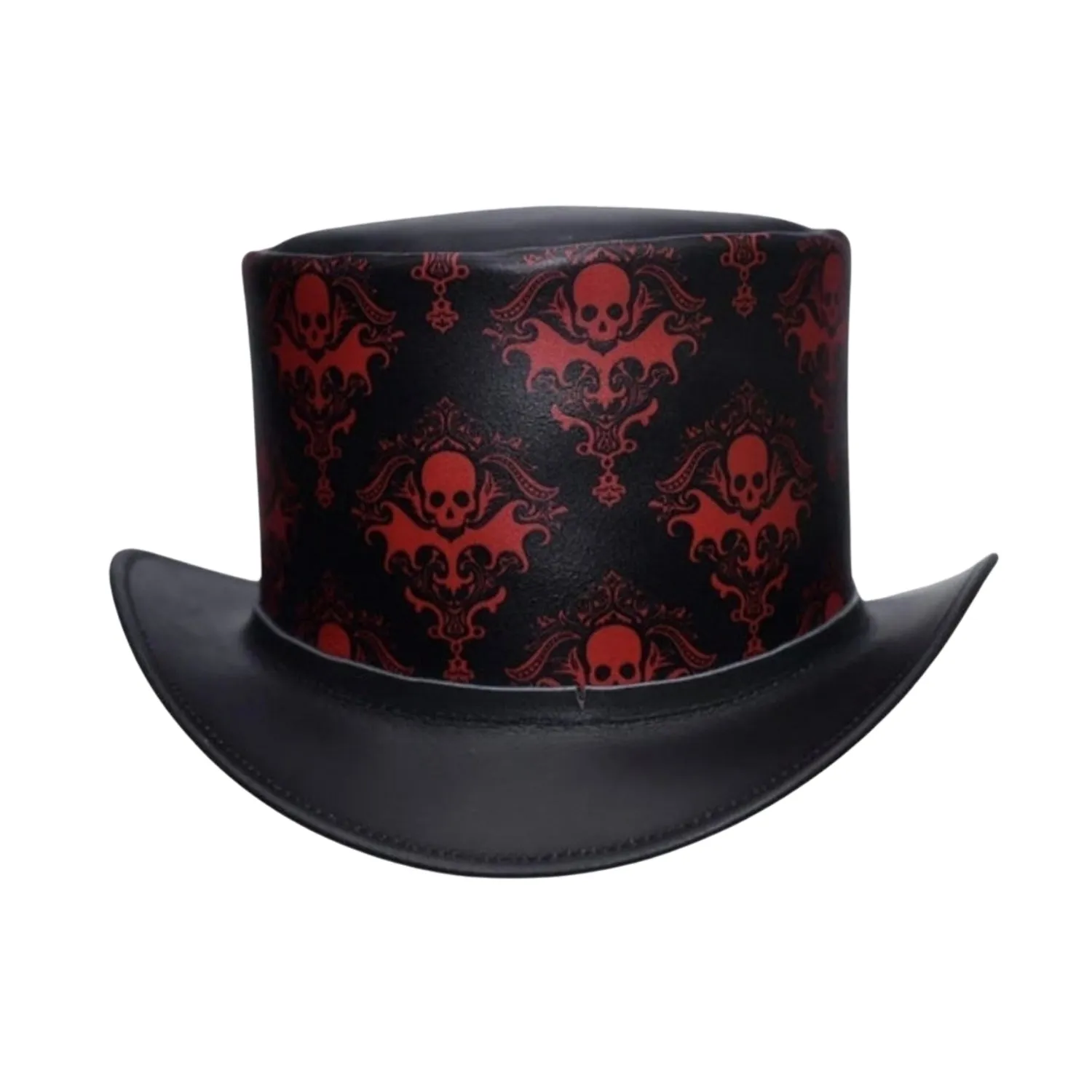 Biker Victorian Leather Top Hat