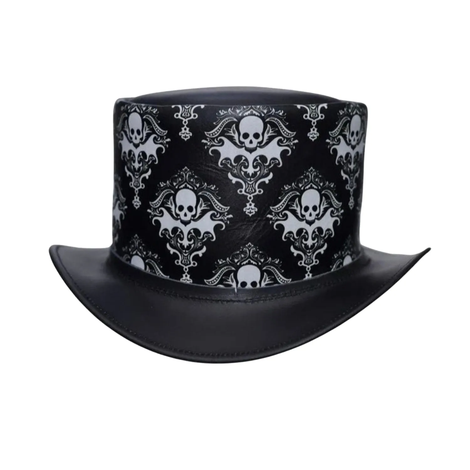 Biker Victorian Leather Top Hat