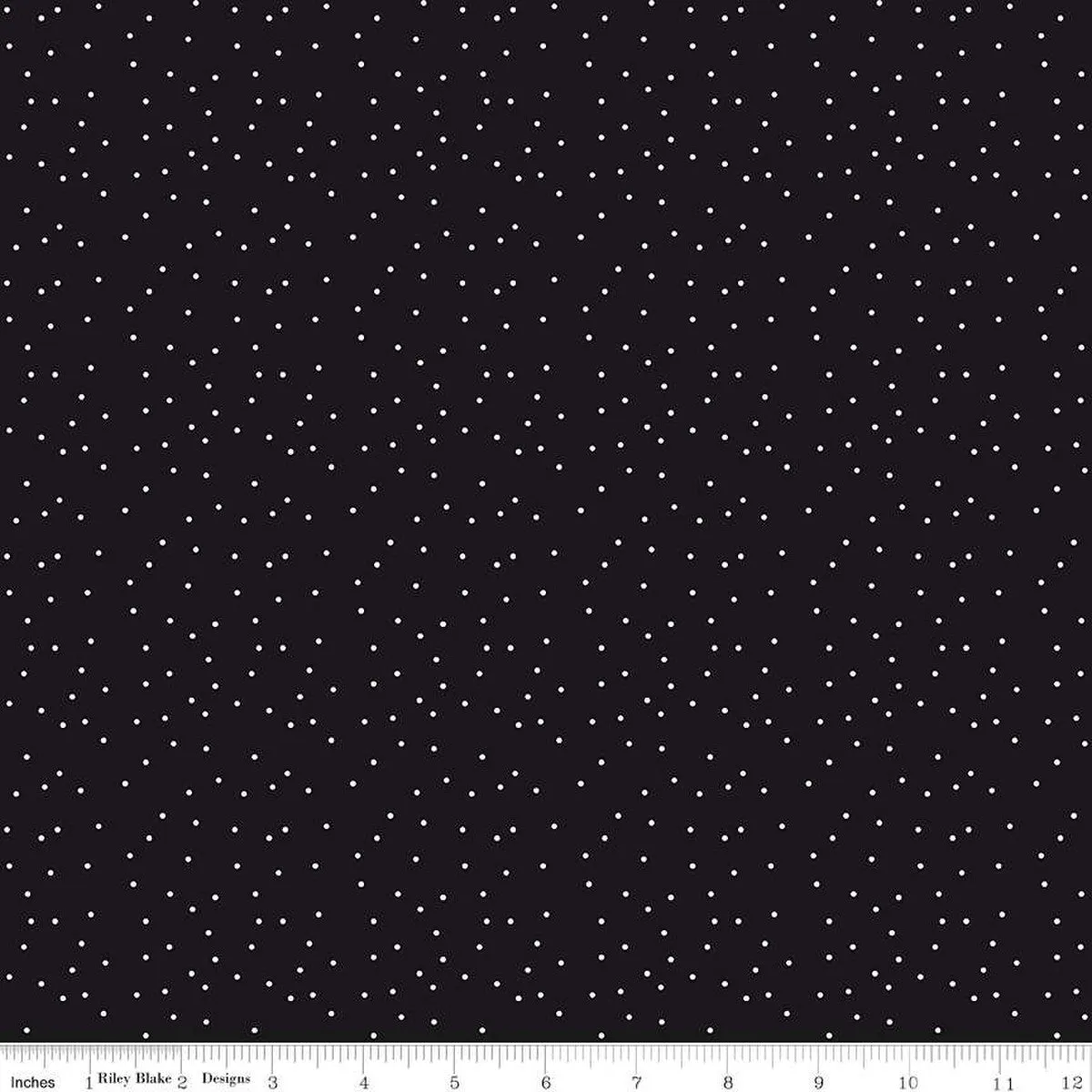 Black Tie Black Dots Yardage by Dani Mogstad for Riley Blake Designs |C13757 BLACK