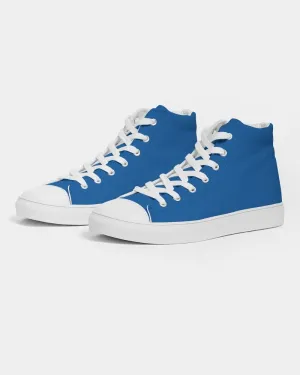 Bright Blue Women's High-top Canvas Sneakers | Women's | Bright Pure Blue | C100M75Y0K0