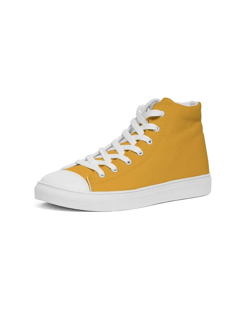 Bright Orange Men's High-top Canvas Sneakers | Men's | Bright Pure Orange | C0M38Y100K0