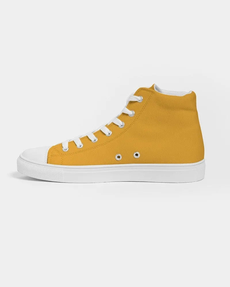 Bright Orange Men's High-top Canvas Sneakers | Men's | Bright Pure Orange | C0M38Y100K0