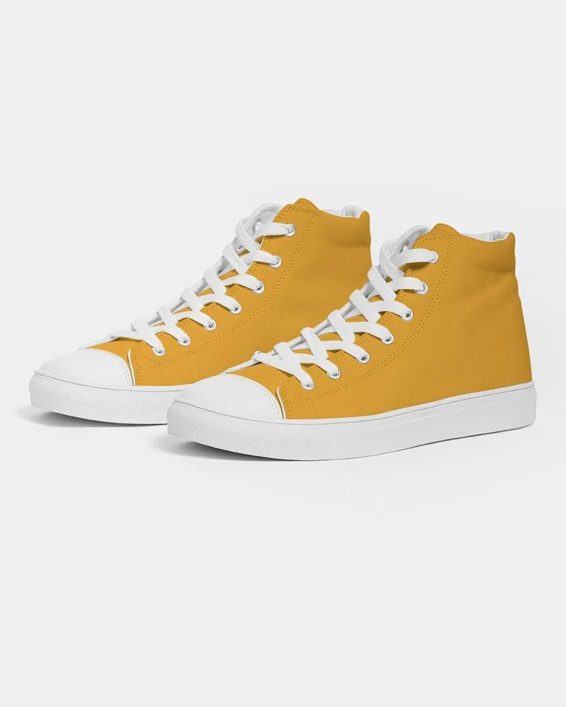 Bright Orange Men's High-top Canvas Sneakers | Men's | Bright Pure Orange | C0M38Y100K0