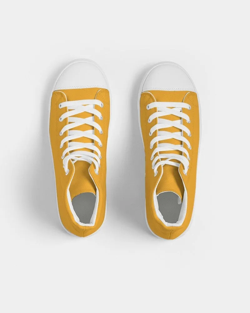 Bright Orange Men's High-top Canvas Sneakers | Men's | Bright Pure Orange | C0M38Y100K0