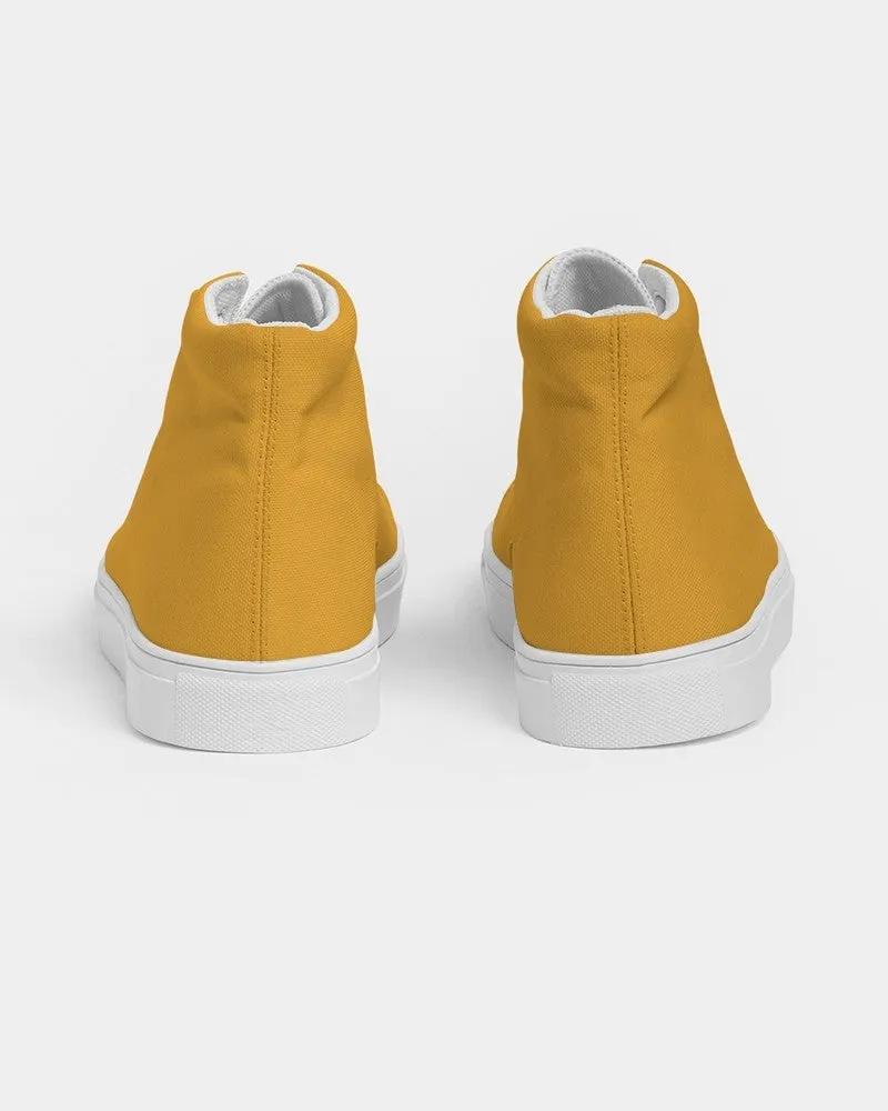 Bright Orange Men's High-top Canvas Sneakers | Men's | Bright Pure Orange | C0M38Y100K0