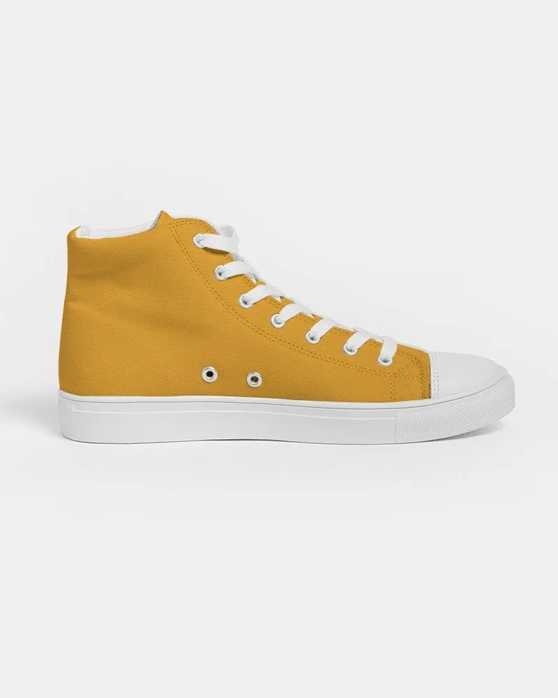 Bright Orange Men's High-top Canvas Sneakers | Men's | Bright Pure Orange | C0M38Y100K0