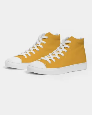 Bright Orange Men's High-top Canvas Sneakers | Men's | Bright Pure Orange | C0M38Y100K0