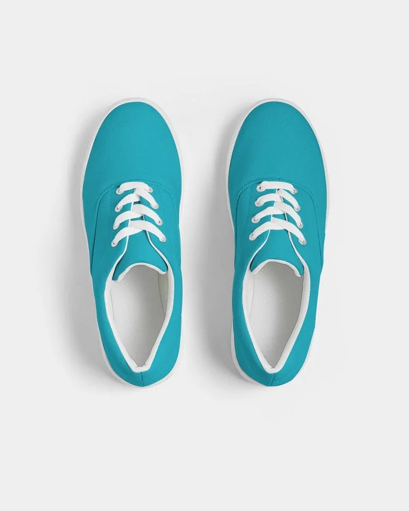 Bright Warm Cyan Men's Canvas Sneakers | Men's | Bright Pure Warm Cyan | C100M0Y25K0