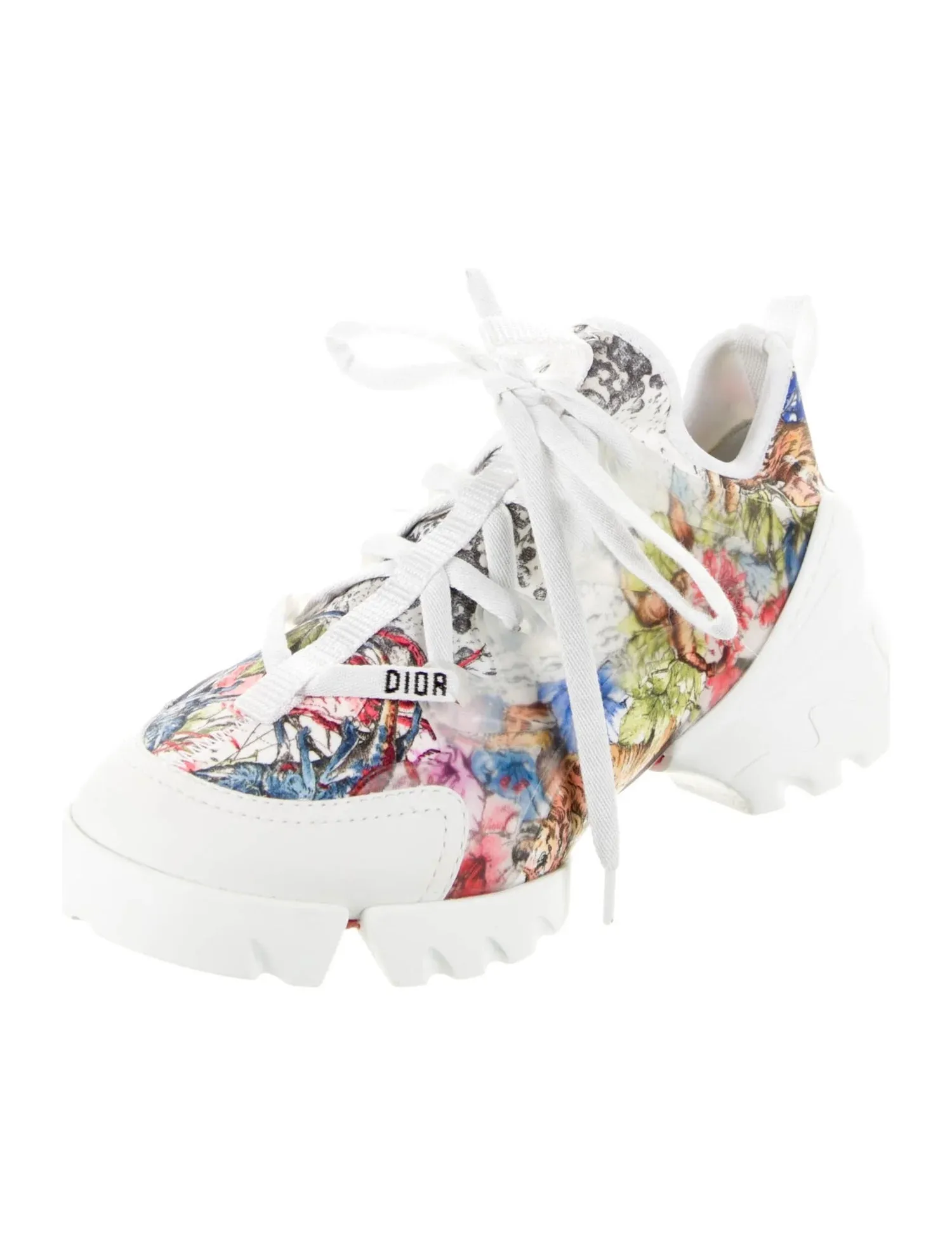 CHRISTIAN DIOR D-CONNECT ZODIAC PRINTED WHITE MULTICOLOR SNEAKERS