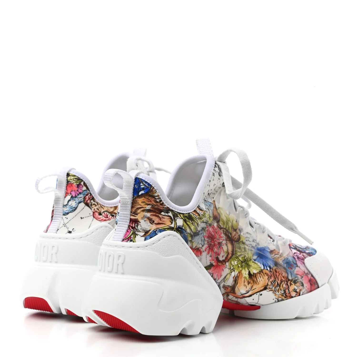 CHRISTIAN DIOR D-CONNECT ZODIAC PRINTED WHITE MULTICOLOR SNEAKERS