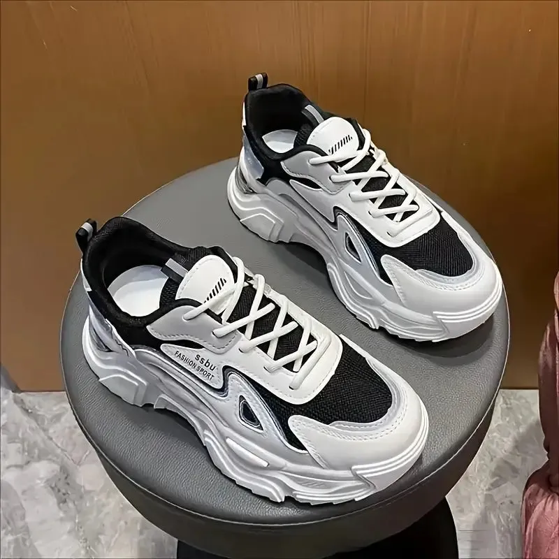 Chunky Platform Light Weight Lace Up Sneakers