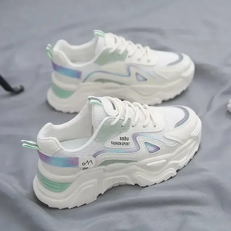 Chunky Platform Light Weight Lace Up Sneakers