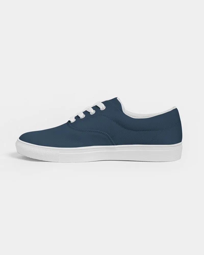 Dark Blue Men's Canvas Sneakers | Men's | Dark Pastel Blue | C60M30Y0K80