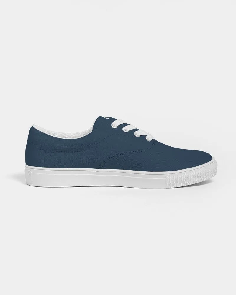 Dark Blue Men's Canvas Sneakers | Men's | Dark Pastel Blue | C60M30Y0K80