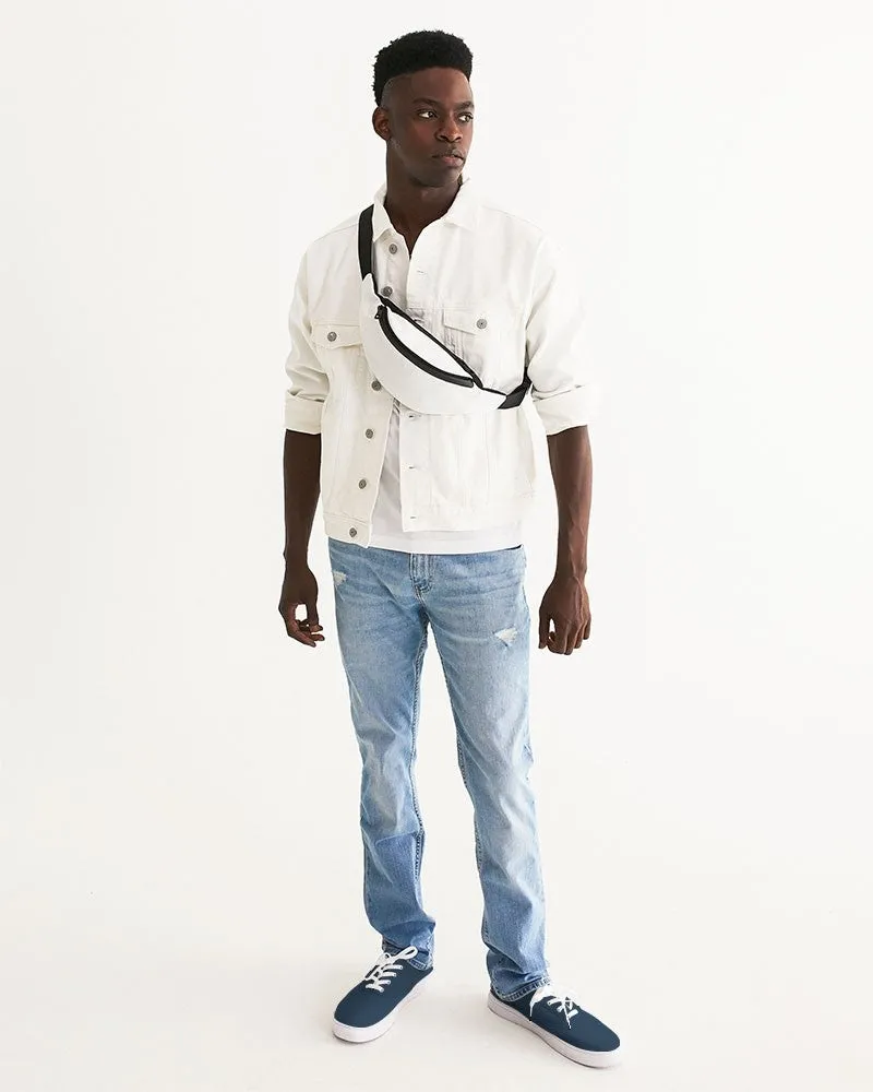 Dark Blue Men's Canvas Sneakers | Men's | Dark Pastel Blue | C60M30Y0K80