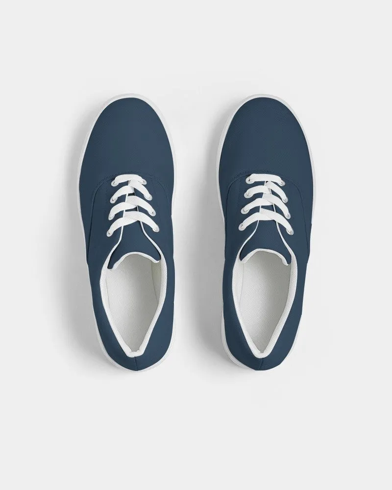 Dark Blue Men's Canvas Sneakers | Men's | Dark Pastel Blue | C60M30Y0K80
