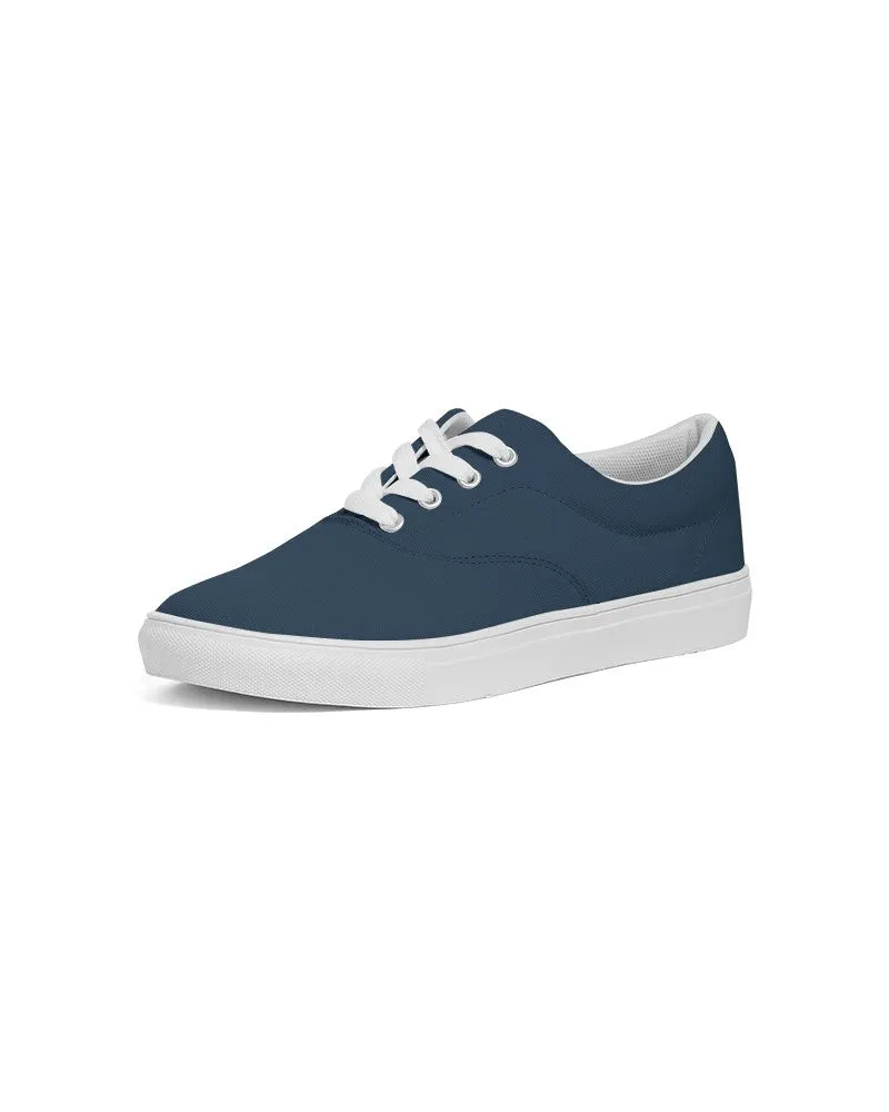 Dark Blue Men's Canvas Sneakers | Men's | Dark Pastel Blue | C60M30Y0K80