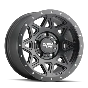 Dirty Life Theory 16X8 6X120 0mm Matte Black With  Matte Black Lip