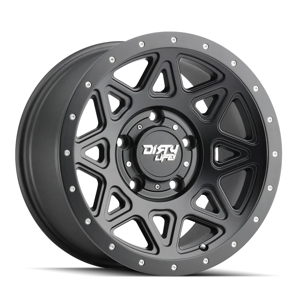 Dirty Life Theory 16X8 6X120 0mm Matte Black With  Matte Black Lip