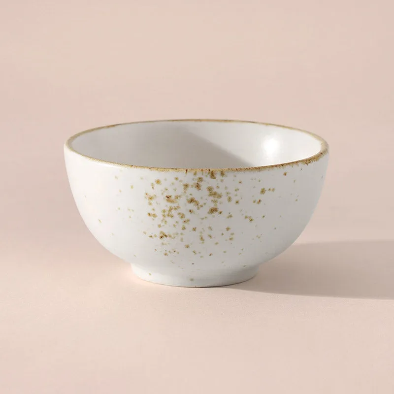 Gold Porcein Splatter Round Dip Bowl | 2.5 x 1.2 inches