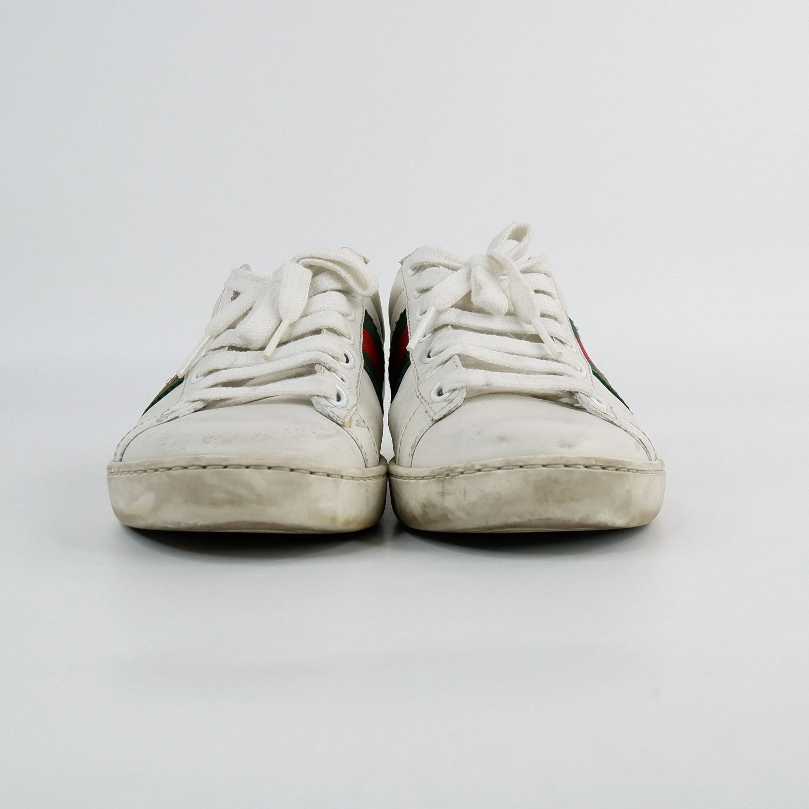 Gucci Ayers Bee Embroidered Womens Ace Sneaker White 35