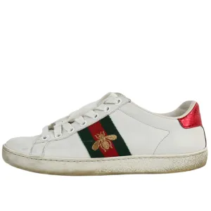 Gucci Ayers Bee Embroidered Womens Ace Sneaker White 35