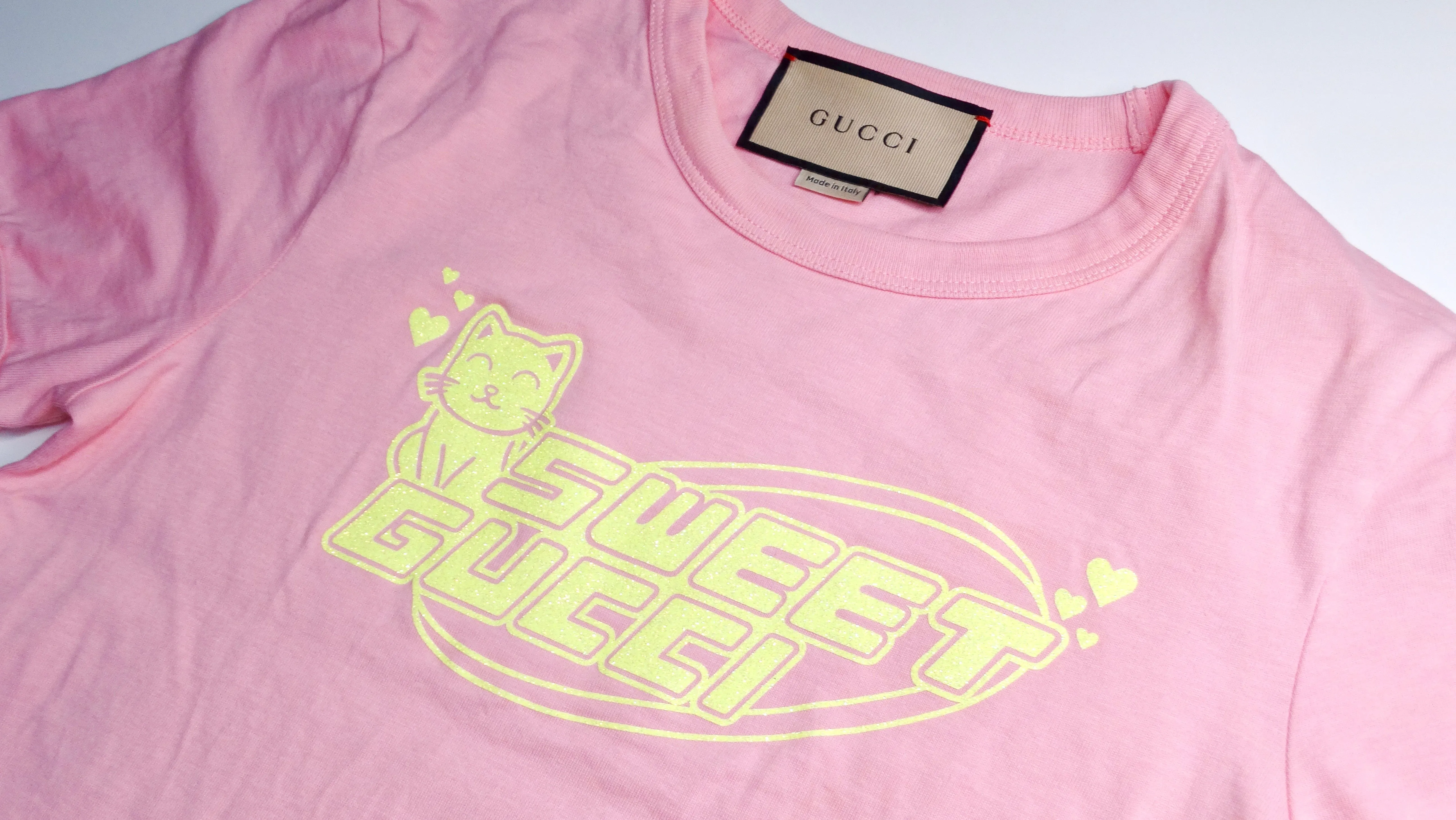 Gucci "Sweet Gucci" Cotton Pink T-shirt