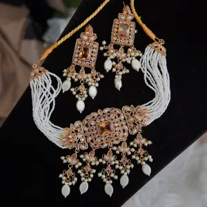 Handmade Zircons Guluband Set
