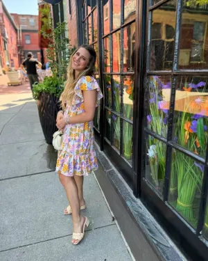 Hattie Floral Printed Mini Dress