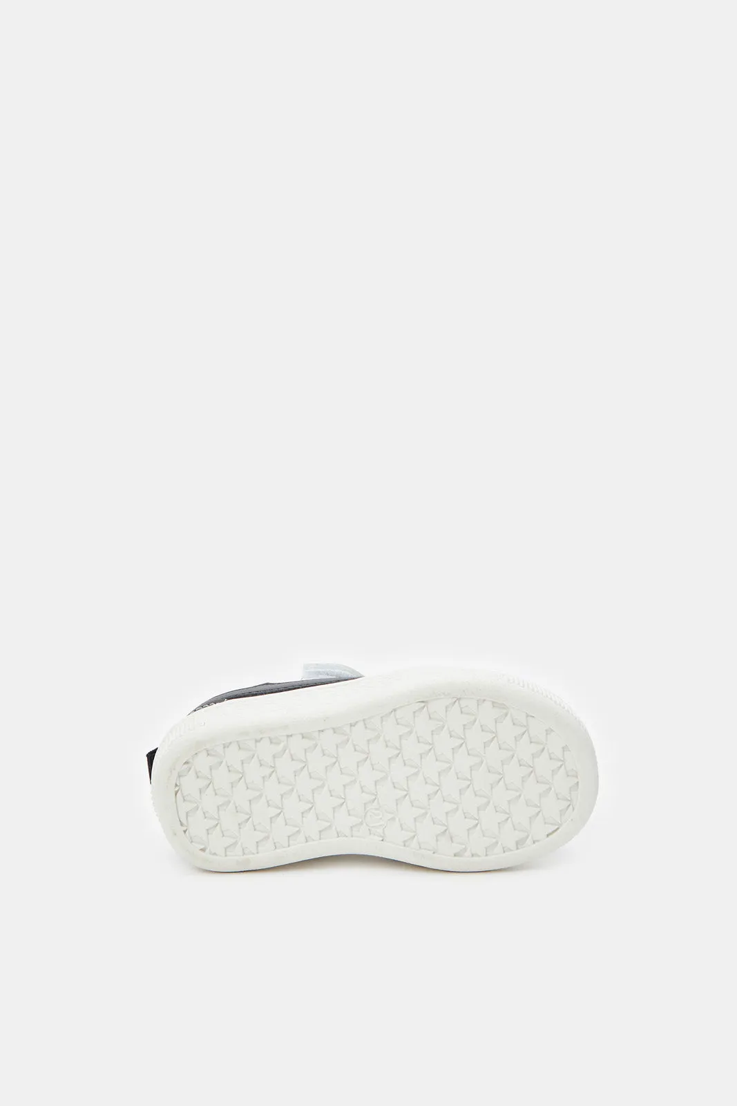 Infant Boys White And Black Printed Sneaker