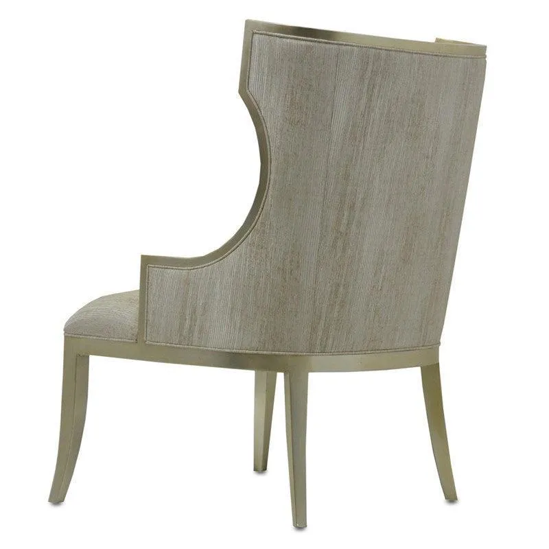 Luminous Silvery Gold wing Chair