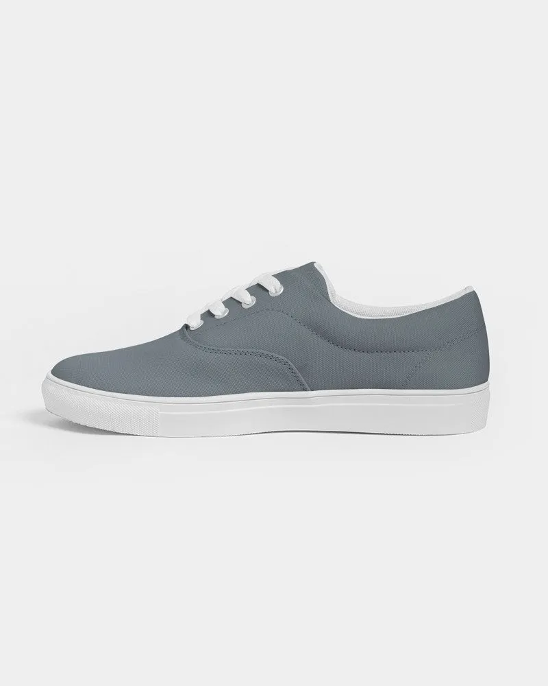 Medium Dark Cyan Gray Men's Canvas Sneakers | Men's | Medium Dark Pale Cyan Gray | C10M0Y0K60