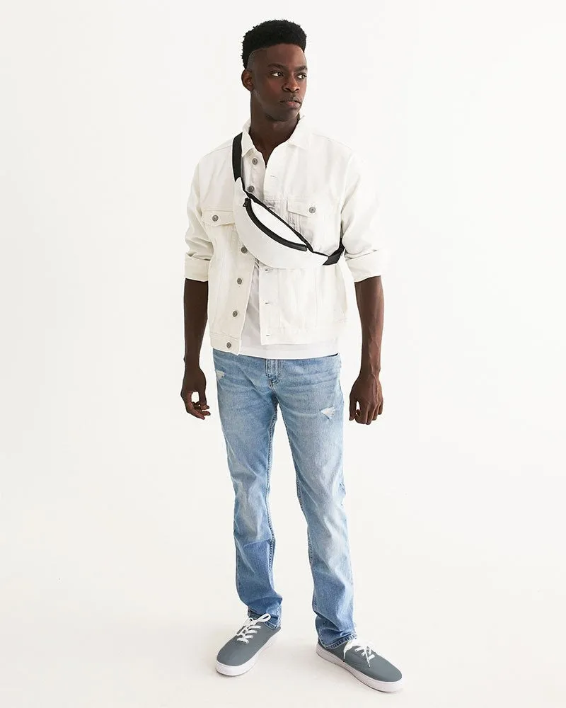 Medium Dark Cyan Gray Men's Canvas Sneakers | Men's | Medium Dark Pale Cyan Gray | C10M0Y0K60