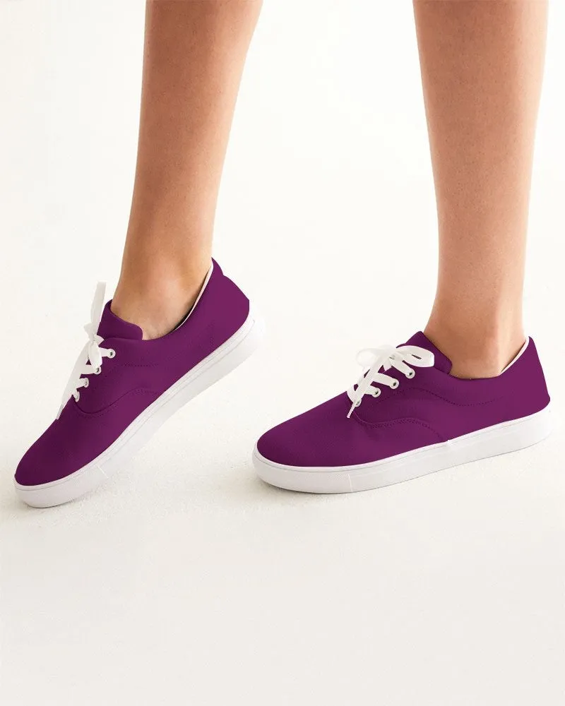 Medium Dark Magenta Purple Women's Canvas Sneakers | Women's | Medium Dark Pure Magenta Purple | C25M100Y0K60