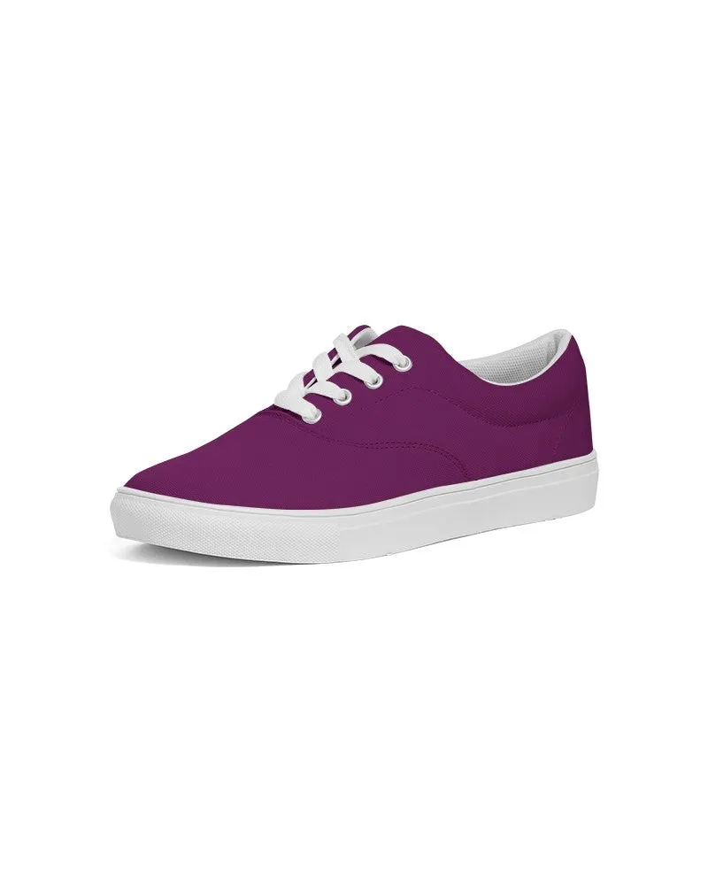 Medium Dark Magenta Purple Women's Canvas Sneakers | Women's | Medium Dark Pure Magenta Purple | C25M100Y0K60