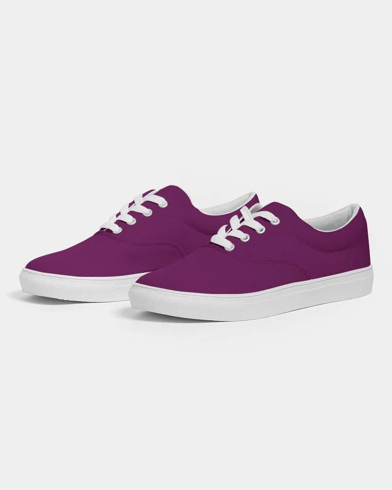 Medium Dark Magenta Purple Women's Canvas Sneakers | Women's | Medium Dark Pure Magenta Purple | C25M100Y0K60