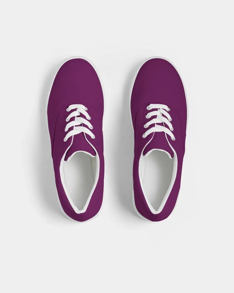 Medium Dark Magenta Purple Women's Canvas Sneakers | Women's | Medium Dark Pure Magenta Purple | C25M100Y0K60