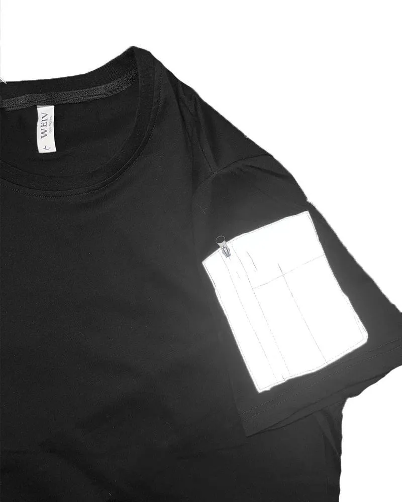 Mens Sleeve Pouch Black Tee