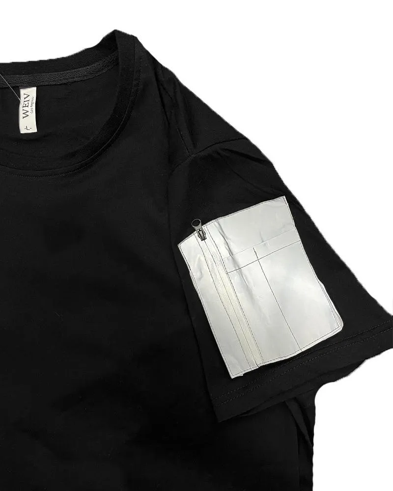 Mens Sleeve Pouch Black Tee