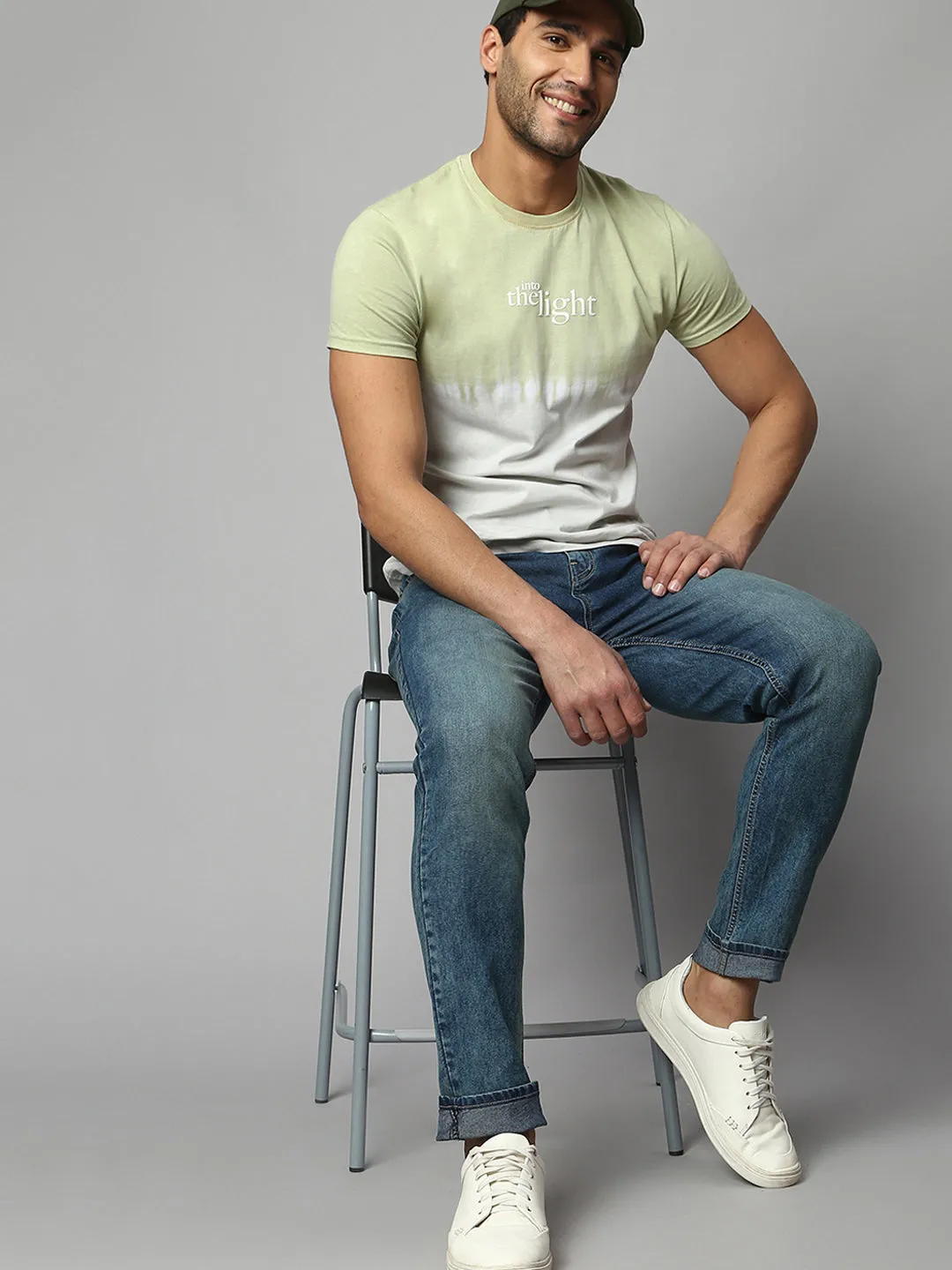 Men's Slim Fit Stretchable Heavy Washed Denim Jeans (Dark Blue)