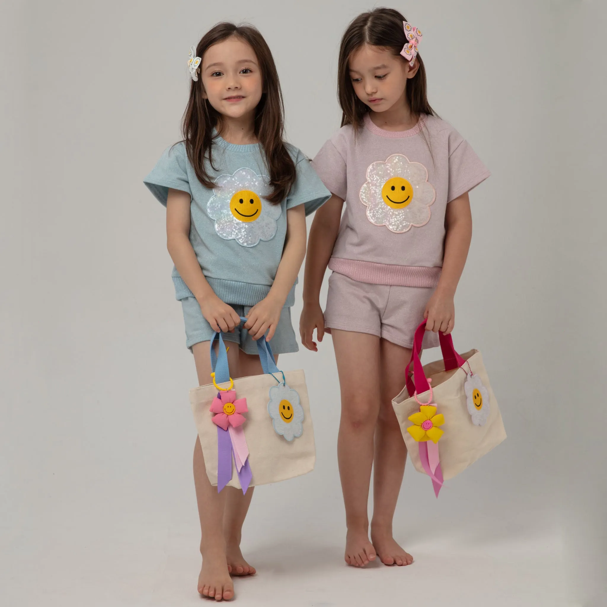 Metallic Daisy Sweatshirt Set