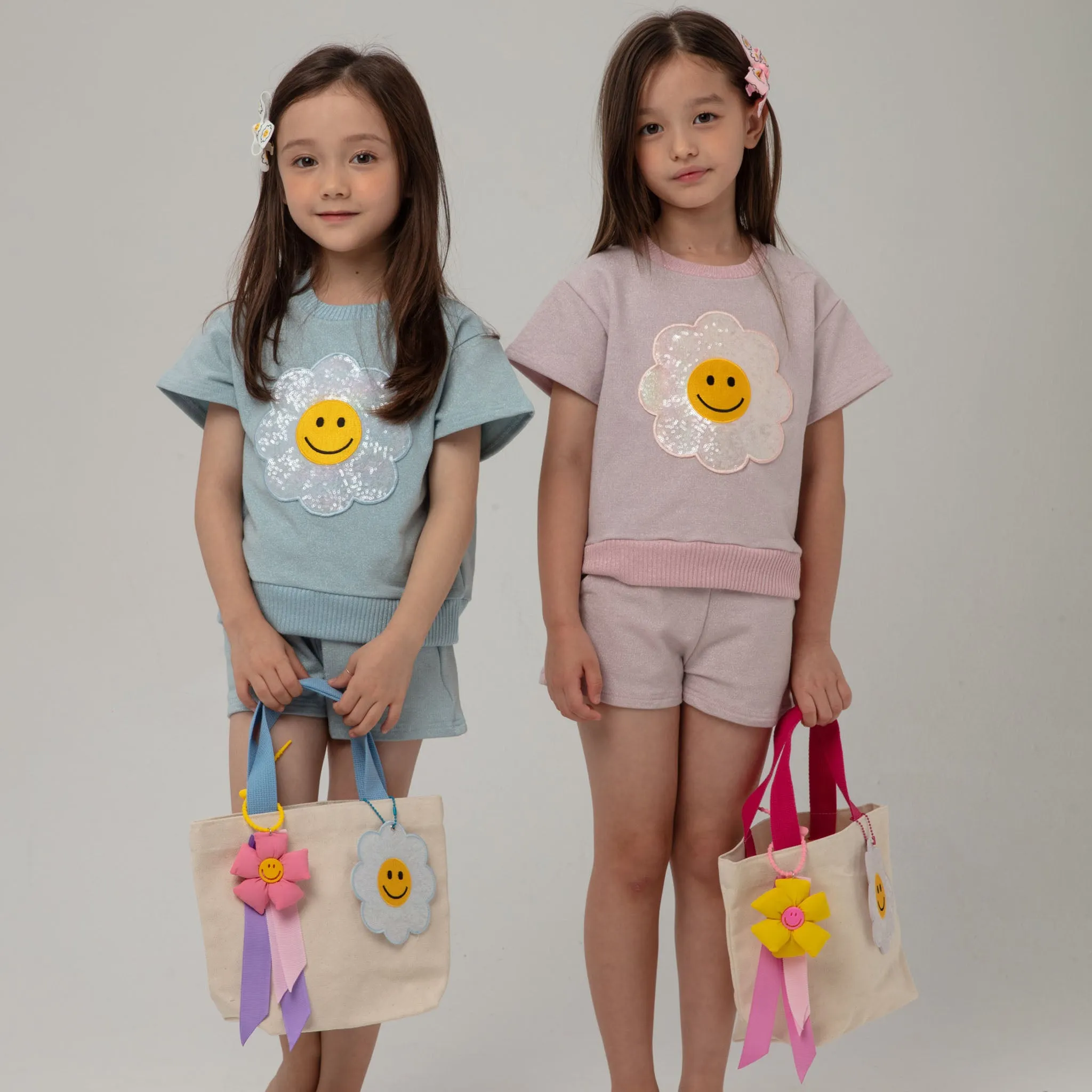Metallic Daisy Sweatshirt Set