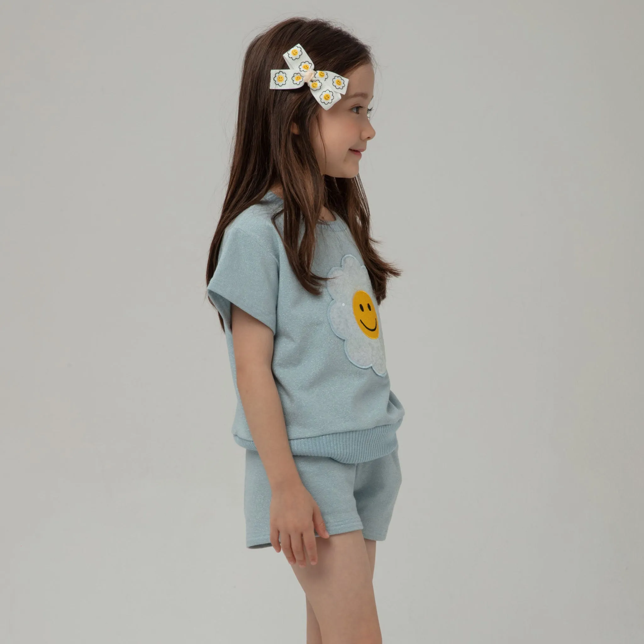Metallic Daisy Sweatshirt Set