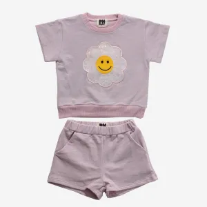 Metallic Daisy Sweatshirt Set