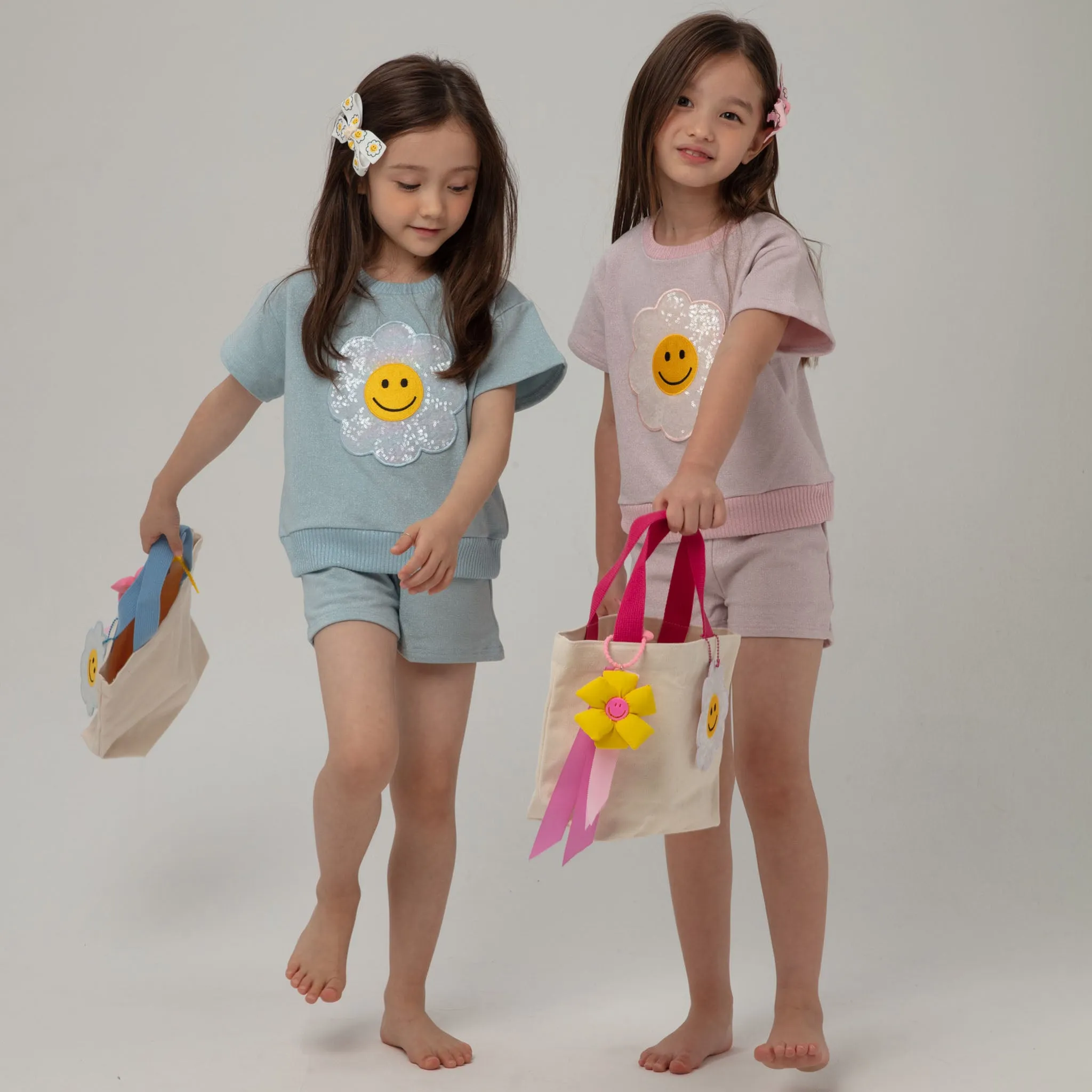 Metallic Daisy Sweatshirt Set