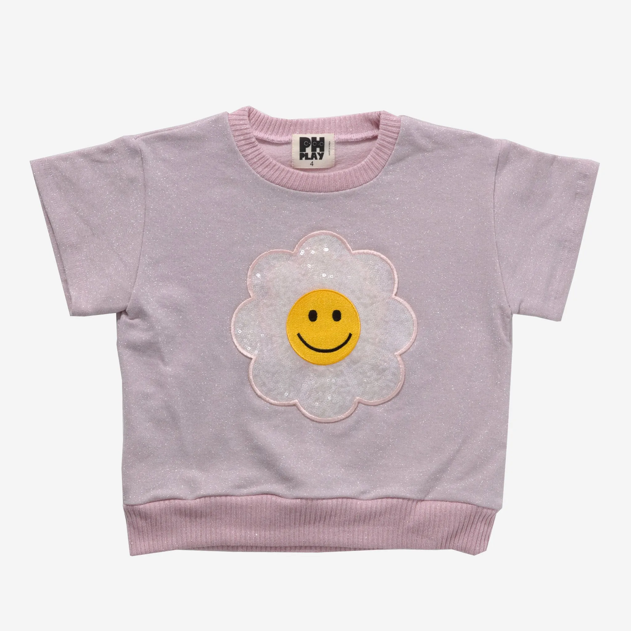 Metallic Daisy Sweatshirt Set